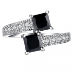 Yellow Chimes Ring for women Elegant Crystal Platinum Plated Adjustable Ring